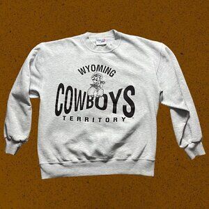 Vintage University of Wyoming Crewneck Sweatshirt rare grail chalk line college